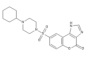 8-(4-cyclohexylpiperazino)sulfonyl-1H-chromeno[3,4-d]imidazol-4-one