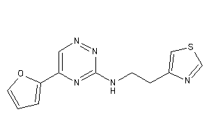 [5-(2-furyl)-1,2,4-triazin-3-yl]-(2-thiazol-4-ylethyl)amine