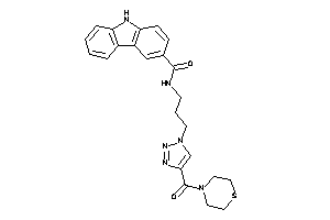 N-[3-[4-(thiomorpholine-4-carbonyl)triazol-1-yl]propyl]-9H-carbazole-3-carboxamide