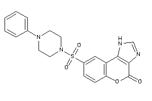Image of 8-(4-phenylpiperazino)sulfonyl-1H-chromeno[3,4-d]imidazol-4-one