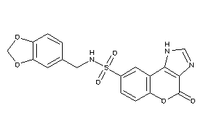 Image of 4-keto-N-piperonyl-1H-chromeno[3,4-d]imidazole-8-sulfonamide
