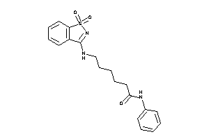 6-[(1,1-diketo-1,2-benzothiazol-3-yl)amino]-N-phenyl-hexanamide