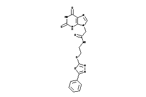 2-(2,6-diketo-3H-purin-9-yl)-N-[2-[(5-phenyl-1,3,4-oxadiazol-2-yl)oxy]ethyl]acetamide