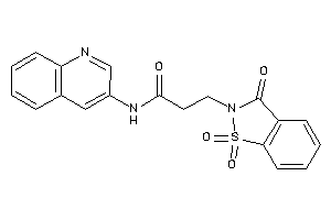 N-(3-quinolyl)-3-(1,1,3-triketo-1,2-benzothiazol-2-yl)propionamide