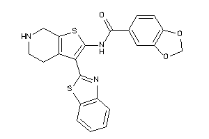 N-[3-(1,3-benzothiazol-2-yl)-4,5,6,7-tetrahydrothieno[2,3-c]pyridin-2-yl]-piperonylamide