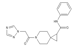 N-phenyl-6-[2-(1,2,4-triazol-1-yl)acetyl]-6-azaspiro[2.5]octane-1-carboxamide