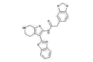 2-(1,3-benzodioxol-5-yl)-N-[3-(1,3-benzothiazol-2-yl)-4,5,6,7-tetrahydrothieno[2,3-c]pyridin-2-yl]acetamide