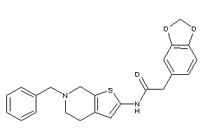 2-(1,3-benzodioxol-5-yl)-N-(6-benzyl-5,7-dihydro-4H-thieno[2,3-c]pyridin-2-yl)acetamide