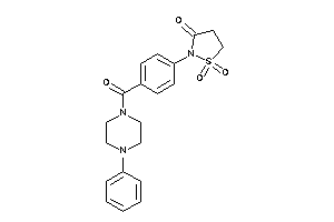 Image of 1,1-diketo-2-[4-(4-phenylpiperazine-1-carbonyl)phenyl]-1,2-thiazolidin-3-one