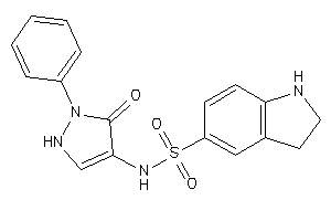 N-(5-keto-1-phenyl-3-pyrazolin-4-yl)indoline-5-sulfonamide