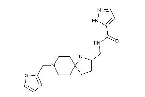 Image of N-[[8-(2-thenyl)-4-oxa-8-azaspiro[4.5]decan-3-yl]methyl]-1H-pyrazole-5-carboxamide