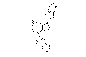 4-(1,3-benzodioxol-5-yl)-1-(1,3-benzothiazol-2-yl)-4,8-dihydropyrazolo[3,4-e][1,4]thiazepin-7-one