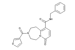 Image of N-benzyl-3-(3-furoyl)-7-keto-1,2,4,5-tetrahydropyrido[2,1-g][1,4]diazepine-10-carboxamide