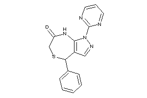 4-phenyl-1-(2-pyrimidyl)-4,8-dihydropyrazolo[3,4-e][1,4]thiazepin-7-one