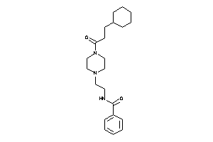 N-[2-[4-(3-cyclohexylpropanoyl)piperazino]ethyl]benzamide