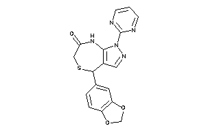 4-(1,3-benzodioxol-5-yl)-1-(2-pyrimidyl)-4,8-dihydropyrazolo[3,4-e][1,4]thiazepin-7-one