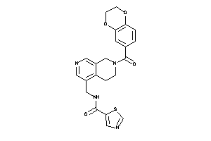 N-[[7-(2,3-dihydro-1,4-benzodioxine-6-carbonyl)-6,8-dihydro-5H-2,7-naphthyridin-4-yl]methyl]thiazole-5-carboxamide