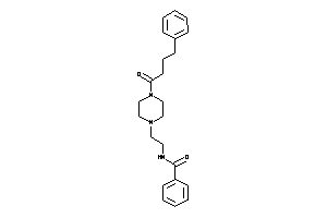 N-[2-[4-(4-phenylbutanoyl)piperazino]ethyl]benzamide