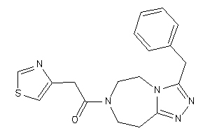 Image of 1-(3-benzyl-5,6,8,9-tetrahydro-[1,2,4]triazolo[3,4-g][1,4]diazepin-7-yl)-2-thiazol-4-yl-ethanone