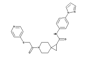 N-(4-pyrazol-1-ylphenyl)-6-[2-(4-pyridylthio)acetyl]-6-azaspiro[2.5]octane-1-carboxamide