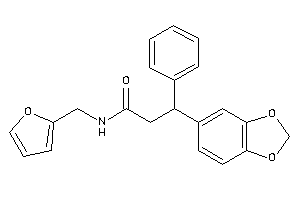 Image of 3-(1,3-benzodioxol-5-yl)-N-(2-furfuryl)-3-phenyl-propionamide
