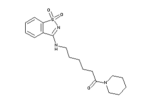 6-[(1,1-diketo-1,2-benzothiazol-3-yl)amino]-1-piperidino-hexan-1-one