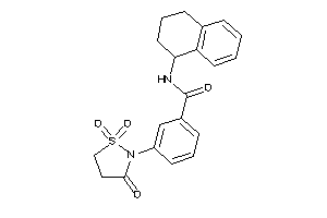 N-tetralin-1-yl-3-(1,1,3-triketo-1,2-thiazolidin-2-yl)benzamide