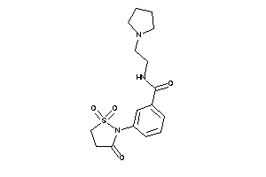 N-(2-pyrrolidinoethyl)-3-(1,1,3-triketo-1,2-thiazolidin-2-yl)benzamide