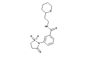 N-(2-tetrahydropyran-2-ylethyl)-3-(1,1,3-triketo-1,2-thiazolidin-2-yl)benzamide