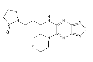 Image of 1-[3-[(5-thiomorpholinofurazano[3,4-b]pyrazin-6-yl)amino]propyl]-2-pyrrolidone