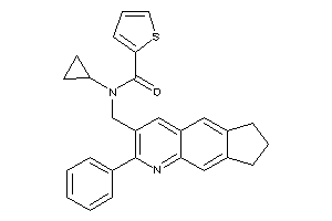 N-cyclopropyl-N-[(2-phenyl-7,8-dihydro-6H-cyclopenta[g]quinolin-3-yl)methyl]thiophene-2-carboxamide