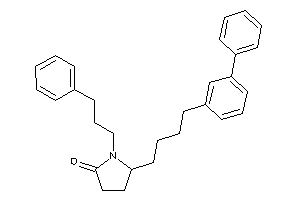 Image of 5-[4-(3-phenylphenyl)butyl]-1-(3-phenylpropyl)-2-pyrrolidone