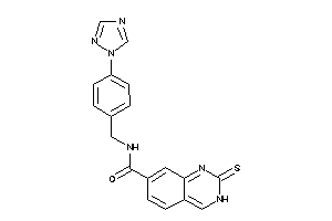 2-thioxo-N-[4-(1,2,4-triazol-1-yl)benzyl]-3H-quinazoline-7-carboxamide