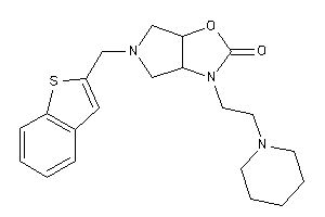 5-(benzothiophen-2-ylmethyl)-3-(2-piperidinoethyl)-3a,4,6,6a-tetrahydropyrrolo[3,4-d]oxazol-2-one