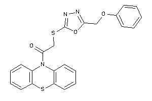 Image of 1-phenothiazin-10-yl-2-[[5-(phenoxymethyl)-1,3,4-oxadiazol-2-yl]thio]ethanone
