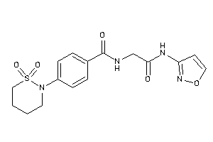 4-(1,1-diketothiazinan-2-yl)-N-[2-(isoxazol-3-ylamino)-2-keto-ethyl]benzamide