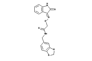 2-[(2-ketoindolin-3-ylidene)amino]oxy-N-piperonyl-acetamide