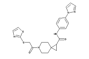 N-(4-pyrazol-1-ylphenyl)-6-[2-(thiazol-2-ylthio)acetyl]-6-azaspiro[2.5]octane-1-carboxamide