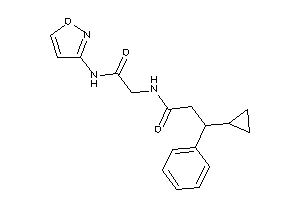 3-cyclopropyl-N-[2-(isoxazol-3-ylamino)-2-keto-ethyl]-3-phenyl-propionamide