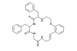 Image of 6,9-dibenzyl-2-oxa-5,8,11,14-tetrazabicyclo[16.4.0]docosa-1(18),16,19,21-tetraene-7,10,13-trione