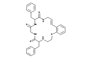 Image of 6,12-dibenzyl-2-oxa-5,8,11,14-tetrazabicyclo[16.4.0]docosa-1(18),16,19,21-tetraene-7,10,13-trione