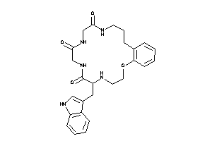 6-(1H-indol-3-ylmethyl)-2-oxa-5,8,11,14-tetrazabicyclo[16.4.0]docosa-1(18),19,21-triene-7,10,13-trione
