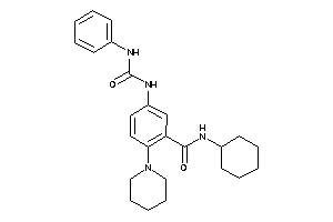 N-cyclohexyl-5-(phenylcarbamoylamino)-2-piperidino-benzamide