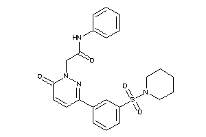 2-[6-keto-3-(3-piperidinosulfonylphenyl)pyridazin-1-yl]-N-phenyl-acetamide