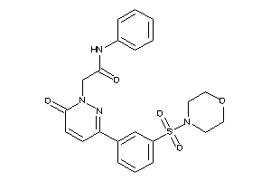 2-[6-keto-3-(3-morpholinosulfonylphenyl)pyridazin-1-yl]-N-phenyl-acetamide