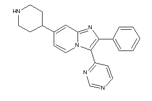 Image of 2-phenyl-7-(4-piperidyl)-3-(4-pyrimidyl)imidazo[1,2-a]pyridine
