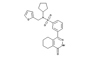 N-cyclopentyl-N-(2-furfuryl)-3-(4-keto-5,6,7,8-tetrahydro-3H-phthalazin-1-yl)benzenesulfonamide