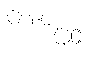 3-(3,5-dihydro-2H-1,4-benzoxazepin-4-yl)-N-(tetrahydropyran-4-ylmethyl)propionamide