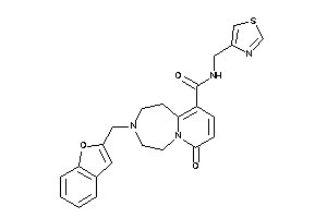 3-(benzofuran-2-ylmethyl)-7-keto-N-(thiazol-4-ylmethyl)-1,2,4,5-tetrahydropyrido[2,1-g][1,4]diazepine-10-carboxamide