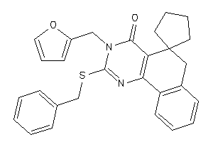 2-(benzylthio)-3-(2-furfuryl)spiro[6H-benzo[h]quinazoline-5,1'-cyclopentane]-4-one